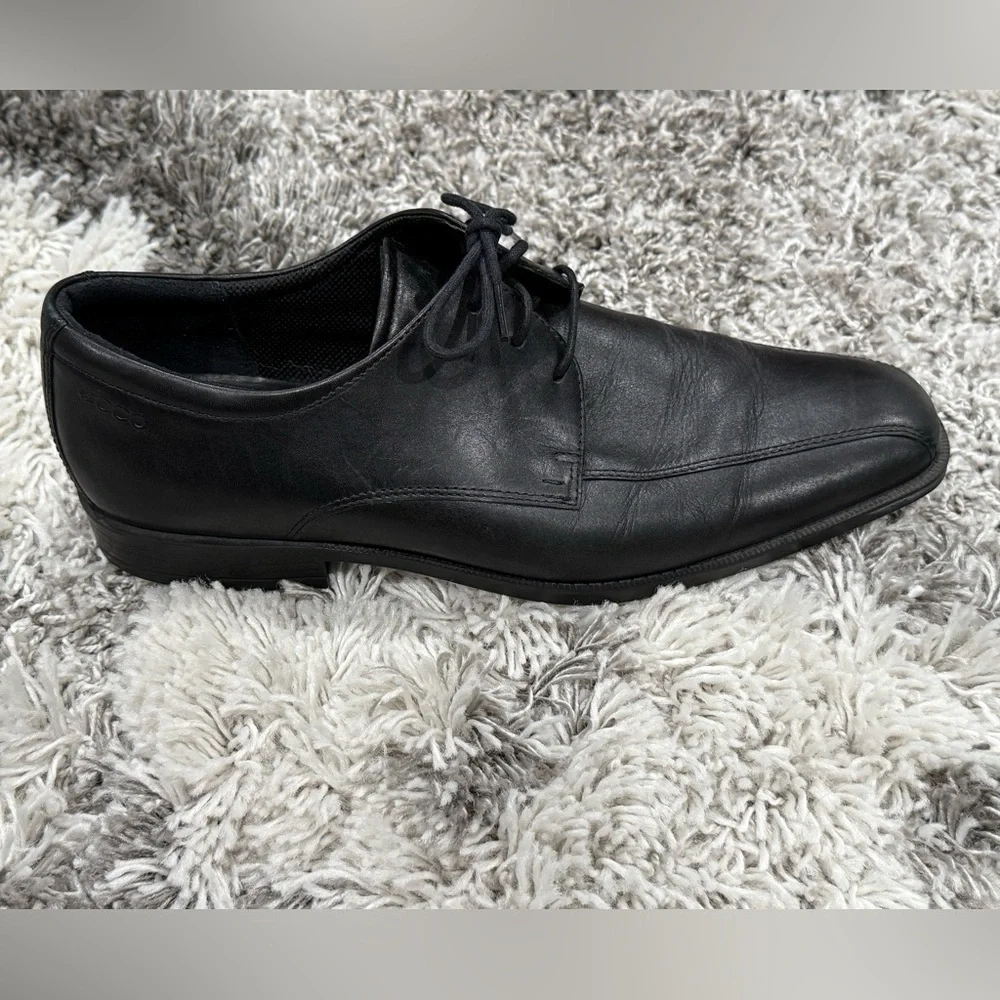 ECCO Black Leather Lace-Up Dress Shoes Men's Size 45 (US 11-11.5)